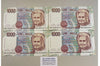 NL* Banconota BANCA ITALIA Lotto 4 PEZZI 1000 Lire MONTESSORI FDS
