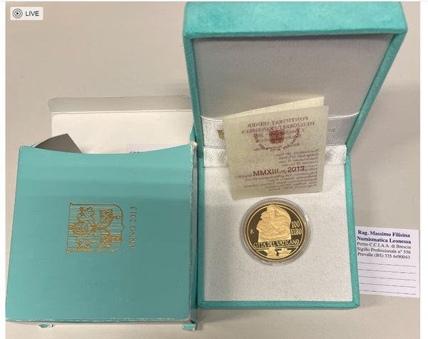Mailing List 002 03/01 Introvabili: delle vere e proprie "bombe Numismatiche" I 100 euro in oro Vaticano Proof