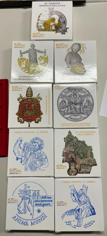 Mailing List 009 22-01 I fantastici 5 e 10 Euro in ORO e ARGENTO del Vaticano!