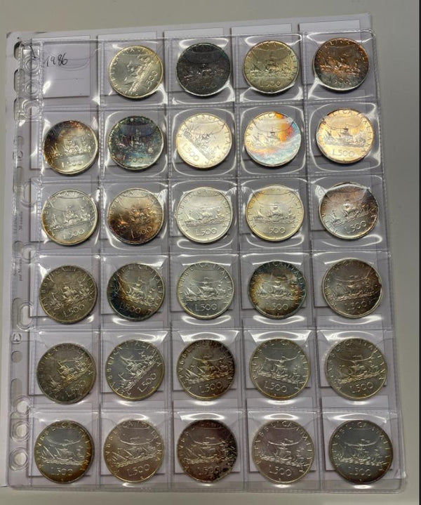 Mailing list 74 19/06 Fantastici lotti di 500 Lire Argento Caravelle