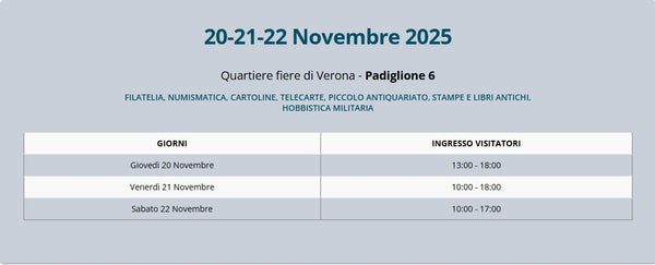 Mailing list 112 CI SIAMO: VI ASPETTO TUTTI ALLA 141^ EDIZIONE VERONAFIL 2025