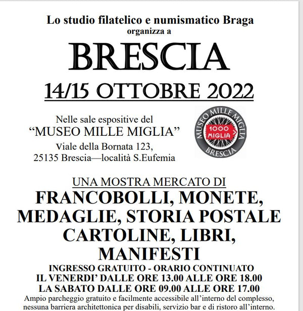 Mailing List 89 13/10 Vi aspetti tutti il 15 Ottobre al Convegno Numismatico a Brescia Museo Mille Miglia