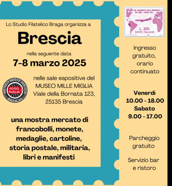 Mailing List 13 04/03 Vi aspetto Tutti al Convegno Numismatico di Brescia il 7/8 Marzo 2025