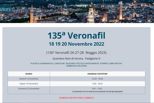 FIERA DI VERONA VERONAFIL 2022 18/19/20 Novembre