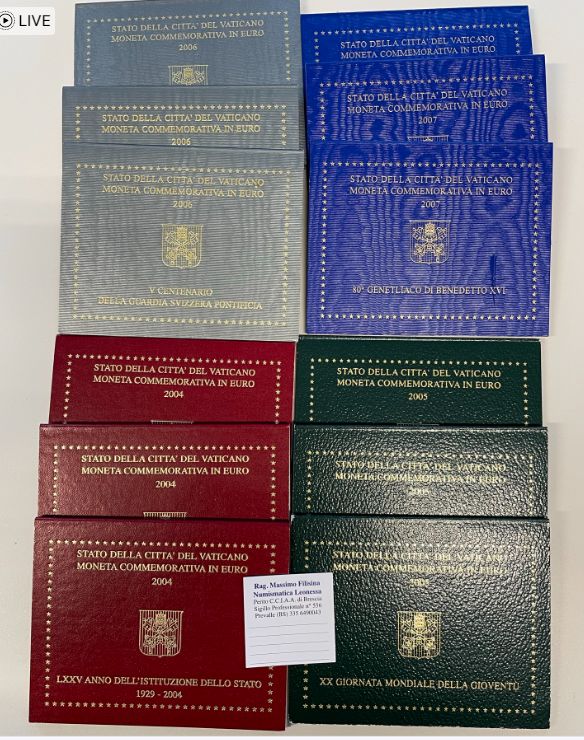 Mailing list 55 03/03 Per la prima di Maggio riassortiamo i 2 euro Vaticano FDC