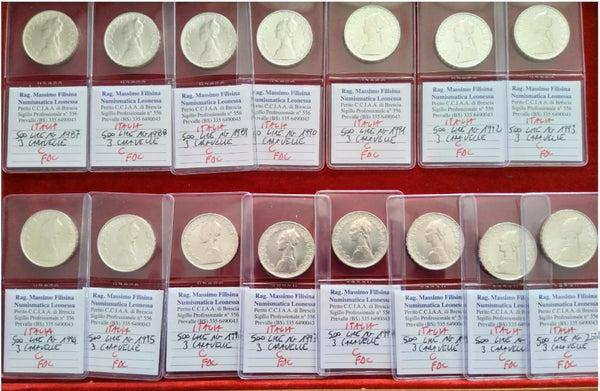 Mailing List 33 Italia Repubblica le famose 500 Lire Caravelle e le prime Commemorative in Argento - Numismatica Leonessa