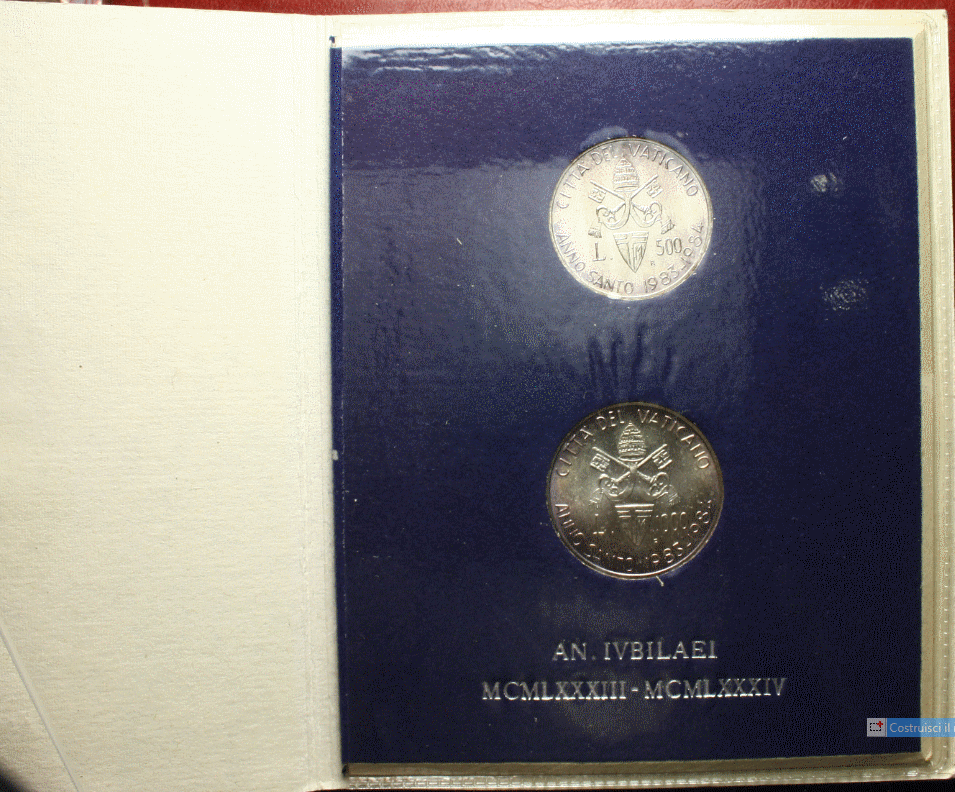 NL* VATICAN JOHN PAUL II Divisional 1983-84 HOLY YEAR 500 AND 1000 Lire AG