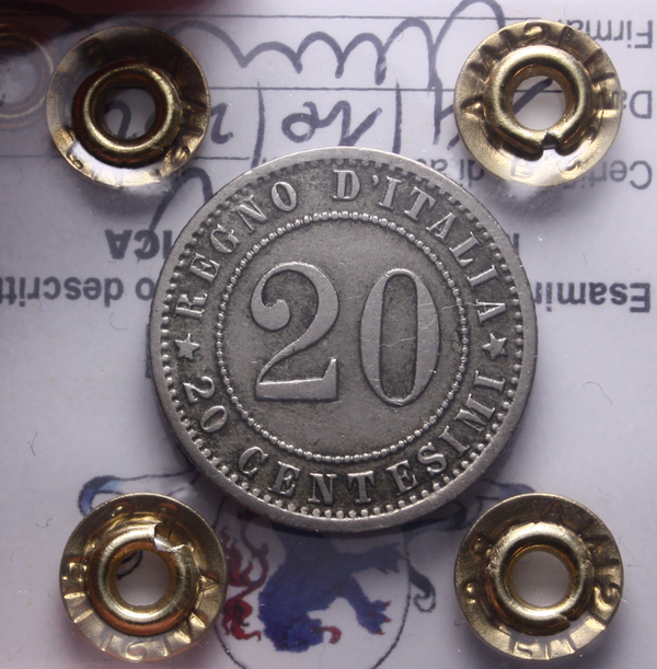 NL* UMBERTO I 20 CENTESIMI NICHELIO 1895 ROMA RARO BB+ Perizia Filisina Massimo