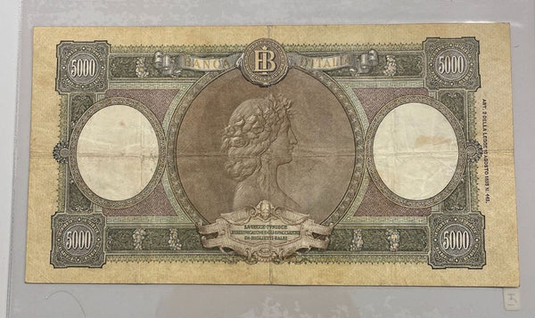 NL* BANCA D'ITALIA Banconota 5000 Lire REGINE DEL MARE 4 MAGGIO 1959 N793