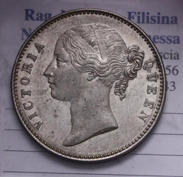 NL* INDIA QUEEN VICTORIA 1 RUPEE Silver Rupee 1840 TOP ABOUT UNCIRCULATED FDC