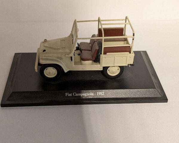 NL* MODELLINO AUTO FIAT CAMPAGNOLA 1952 Scala 1:43 colore bianco come da foto