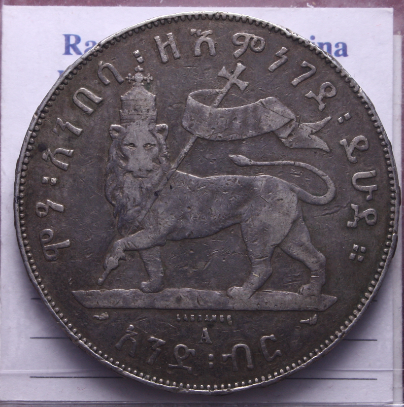 NL* ETIOPIA MENELIK II 1 BIRR ARGENTO 1895 come da foto