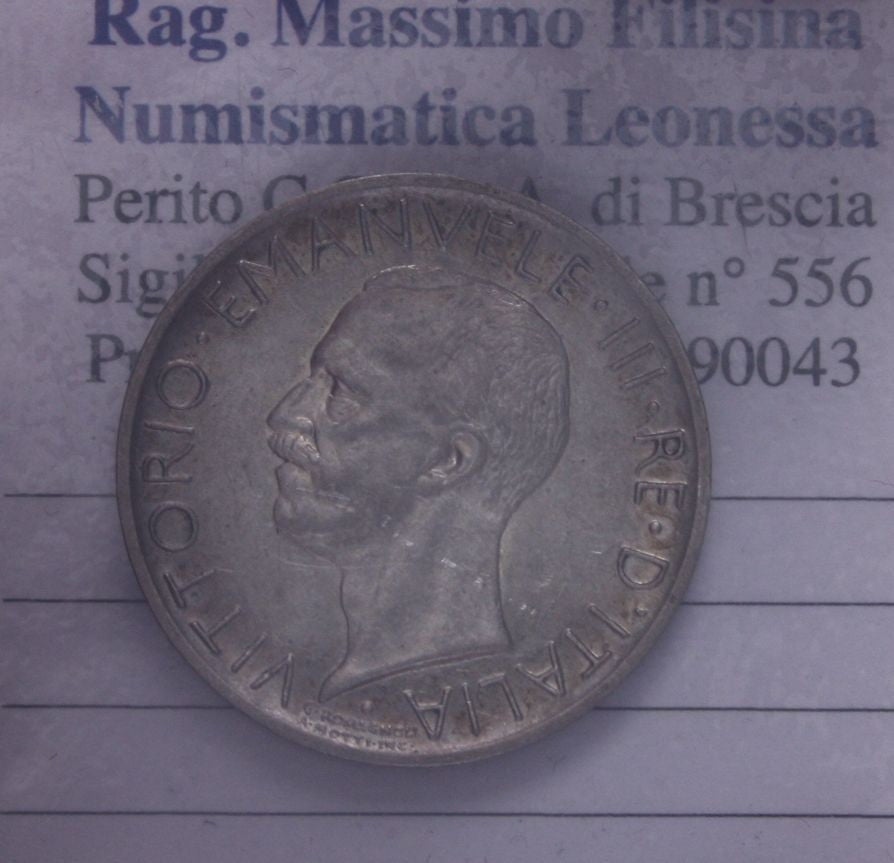NL* VEIII ITALIA 5 LIRE ARGENTO AQUILOTTO 1929 ** 2 Rosette top super prezzo