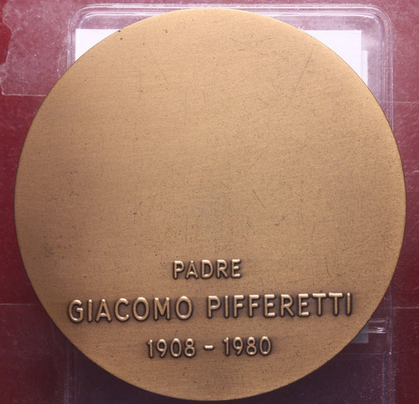NL* BRESCIA Medaglia Bronzo PADRE GIACOMO PIFFERETTI 1908-1980 Medici