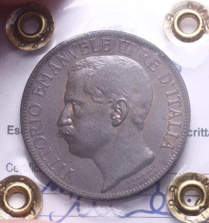 EN* VEIII Italy 10 CENTS 1911 FIFTIETH ANNIVERSARY SPL+ Filisina Massimo Expertise