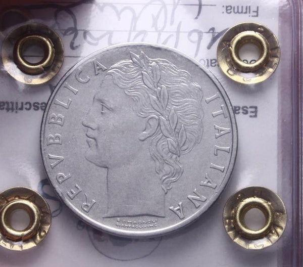 NL* ITALIA Repubblica 100 LIRE MINERVA 1958 Q.SPL Perizia Filisina Massimo