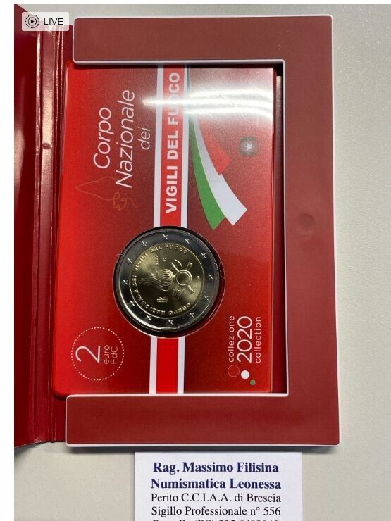NL* ITALY 2 EURO 2020 FIREFIGHTERS FDC mint perfect set