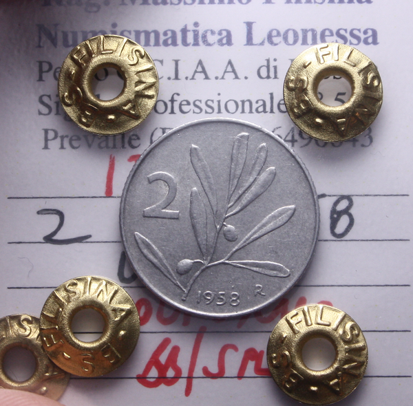 NL* Italia Repubblica 2 LIRE ULIVO 1958 MOLTO RARA BB/SPL Perizia Filisina