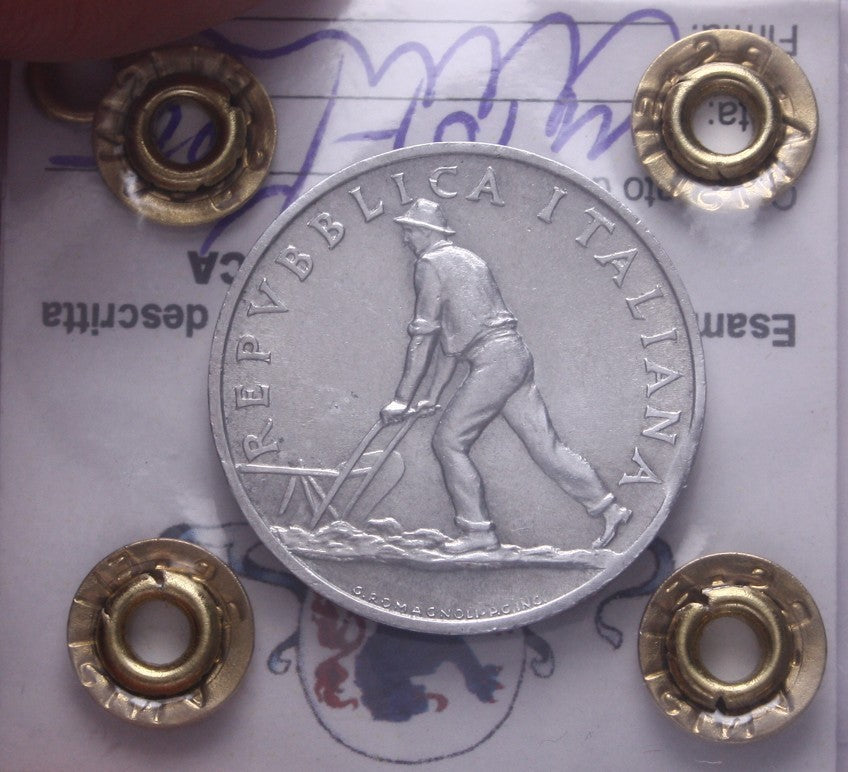 NL* Italia Repubblica 2 LIRE ARATRO 1949 NC QFDC Perizia Filisina Massimo