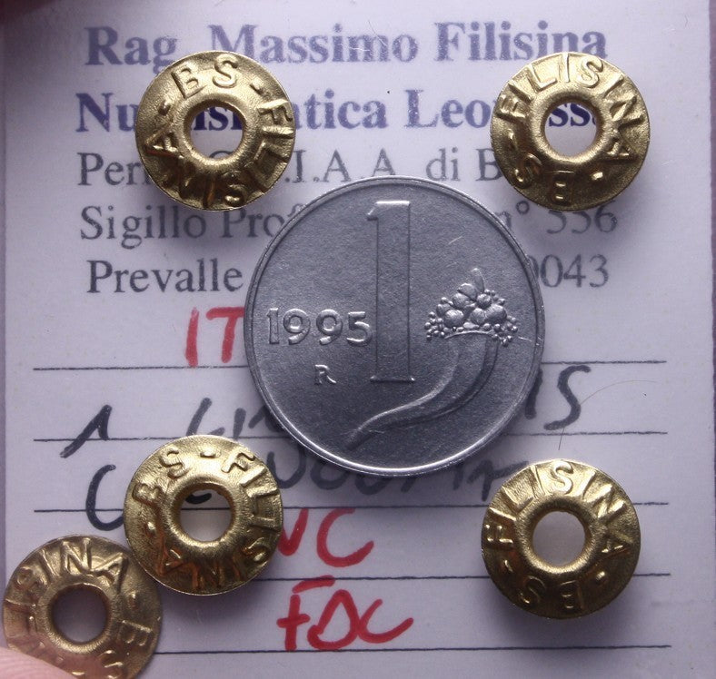 NL* Italia Repubblica 1 LIRA CORNUCOPIA 1995 NC FDC Perizia Filisina Massimo
