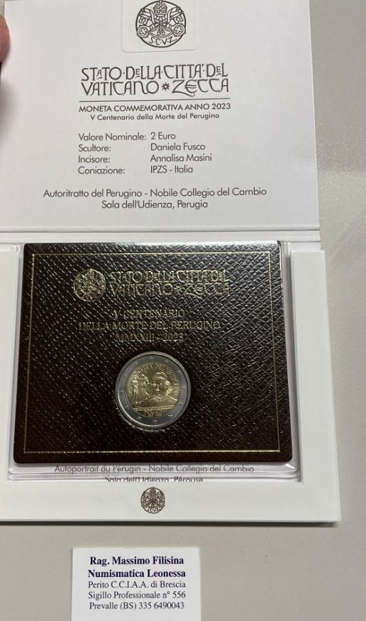 NL* CITTA' DEL VATICANO FRANCESCO 2 Euro 2023 IL PERUGINO FDC set ZECCA