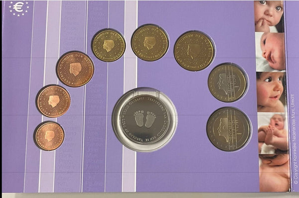 NL* NETHERLANDS Divisional EURO 2002 8 VALUES + MEDAL EURO COINS FDC - B UNC