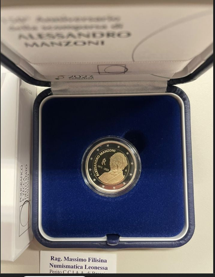 NL* ITALIA Repubblica 2 EURO 2023 ALESSANDRO MANZONI Proof set zecca