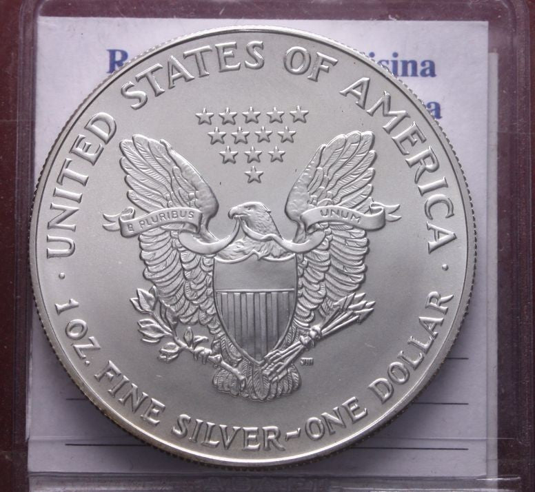 NL* STATI UNITI 1 DOLLARO ARGENTO 1993 1 ONCIA OZ ARGENTO PURO Liberty Walking