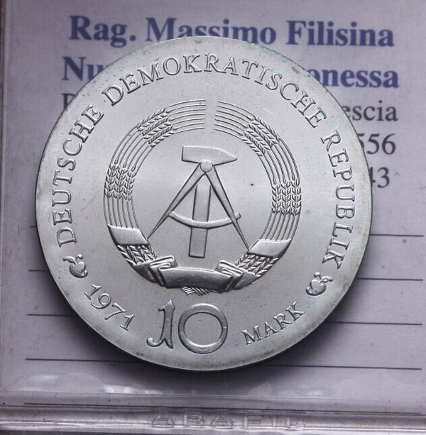 EN* G.D.R. EAST GERMANY 10 DM SILVER 1971 ALBRECHT DURER FDC - Unc