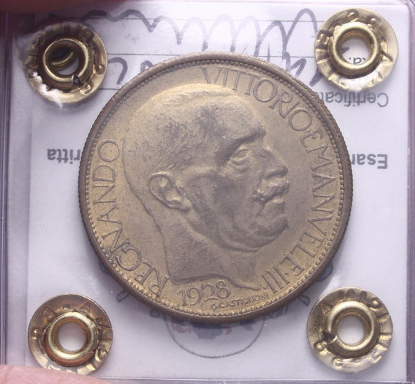NL* VEIII BUONO 2 LIRE 1928 FIERA di MILANO QSPL  Perizia Filisina Massimo