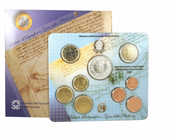 NL* ITALIA REPUBBLICA Divisionale 2006 8 Valori in EURO CON 5 Euro Argento FDC