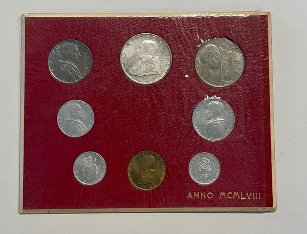 NL* ROME POPE PIUS XII 1958 Series 8 values 500 100 50 20 10 5 2 1 Lira FDC OK *2