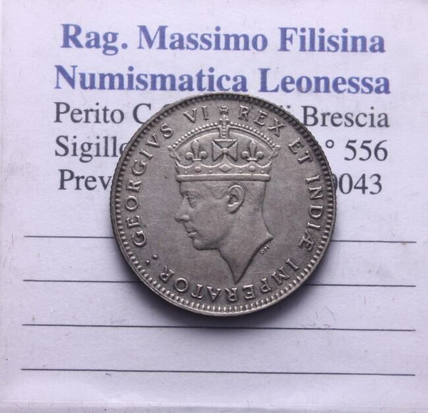 EN* EAST AFRICA KING GEORGE VI 50 CENTS Silver 1937 Excellent Condition