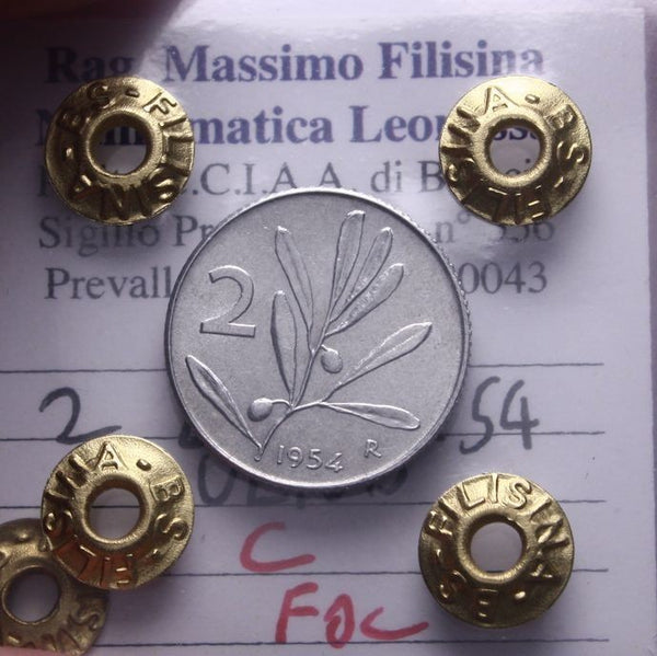 NL* Italia Repubblica 2 Lire ULIVO 1954 FDC Perizia Filisina Massimo *2