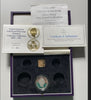 NL* U.K. ELISABETTA II 1994-1997 PROOF SET MEDAGLIA Argento BENEDETTO PISTRUCCI