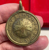 NL* Medaglia portativa NATIVITA' GESU BAMBINO 1712 Con motto esorcista al rovesc