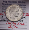 NL* VEIII 1 LIRA ARGENTO AQUILA SABAUDA 1905 R2 Q.SPL Perizia Filisina Massimo