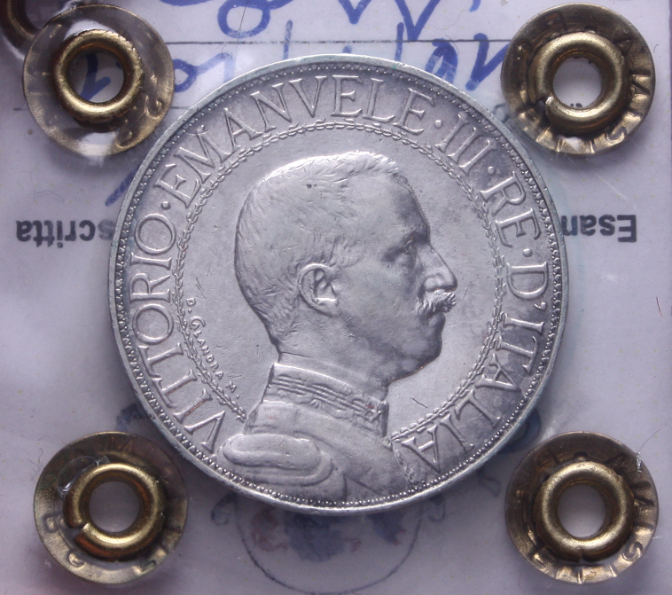 NL* VEIII Italia 2 LIRE ARGENTO 1912 QUADRIGA VELOCE BB/Q.SPL Perizia Filisina