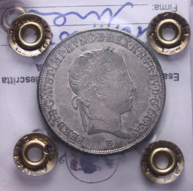 NL*AUSTRIA FERDINANDO I 20 KREUZER ARGENTO 1848 B.KREMNITZ SPL+ Perizia Filisina