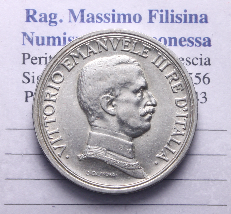 NL* VEIII Italia 2 LIRE ARGENTO 1916 QUADRIGA BRIOSA come da foto