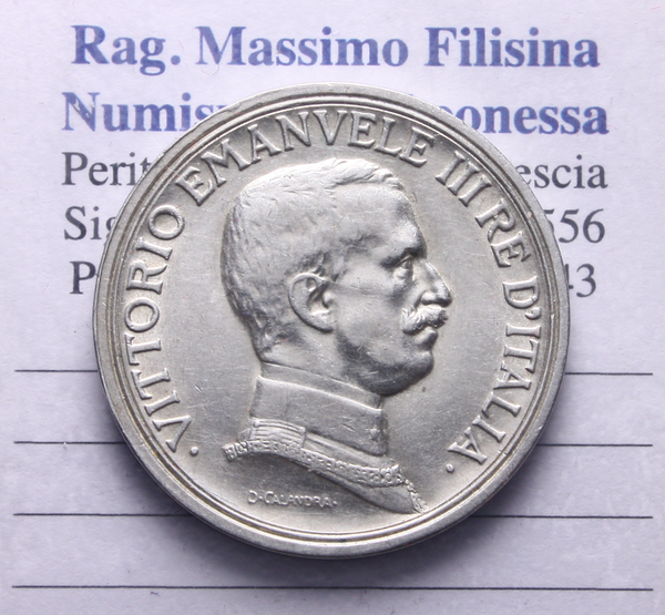NL* VEIII Italia 2 LIRE ARGENTO 1916 QUADRIGA BRIOSA come da foto
