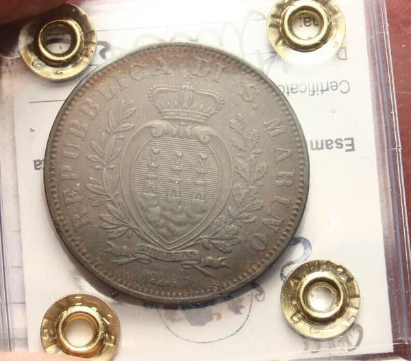 NL* SAN MARINO 10 CENTS 1875 MILAN SPL/QFDC Appraisal Filisina Massimo 