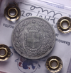 NL* UMBERTO I 1 Lira ARGENTO 1884 ROMA NC BB Perizia Filisina Massimo
