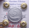 NL* Italia Repubblica 5 LIRE DELFINO 1956 MOLTO RARA QBB/BB Perizia Filisina