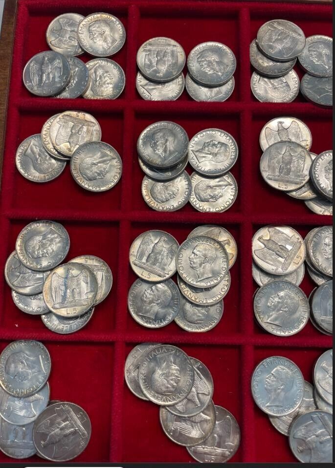 NL* VEIII 5 LIRE Silver AQUILOTTO 1930 UNCIRCULATED ABSOLUTE from Roll
