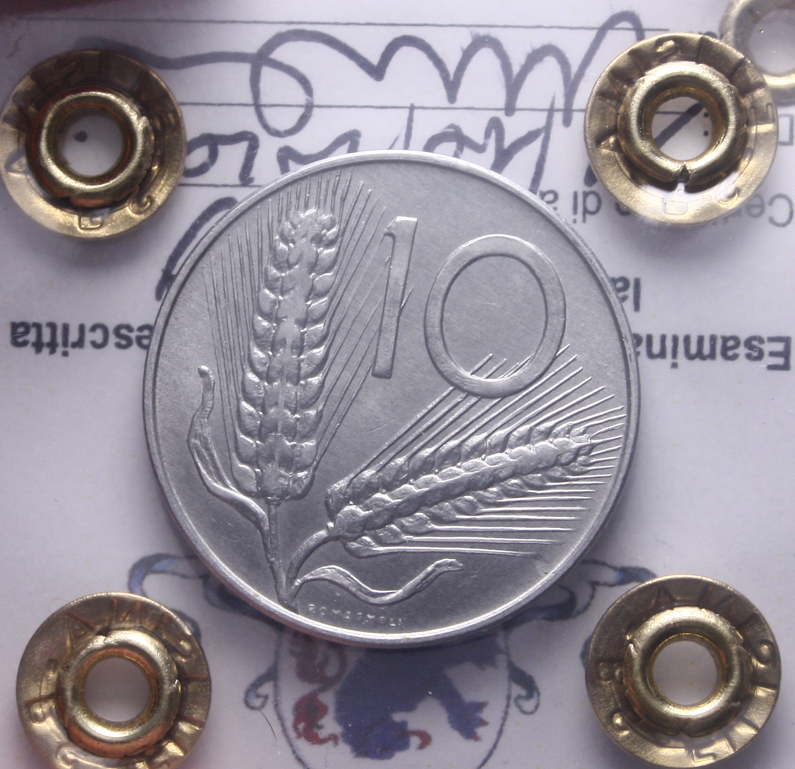 NL* Italia Repubblica 10 LIRE 1975 CONIO STANCO FDC Perizia Filisina Massimo