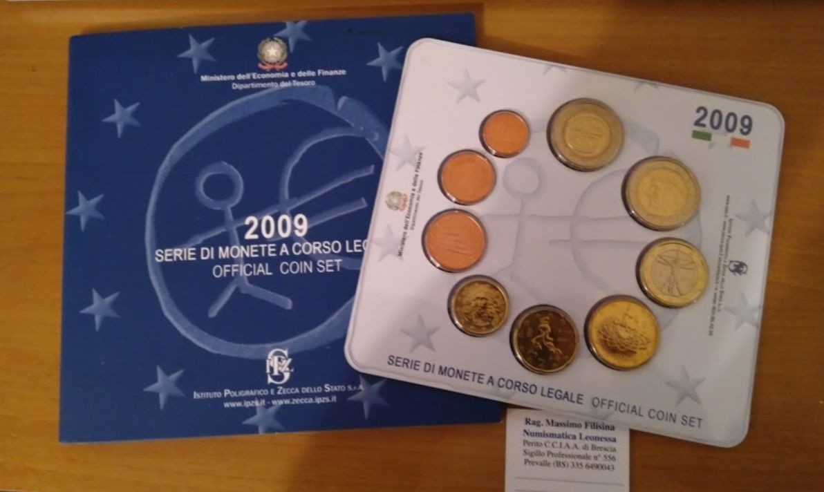 NL* ITALIA Repubblica Divisionale 2009 8 Valori IN EURO FDC Set zecca