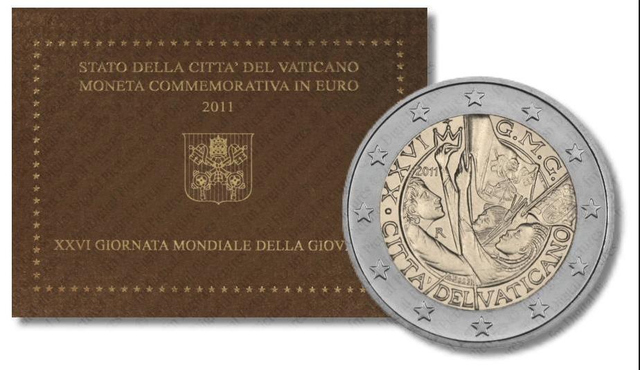 NL*VATICAN BENEDICT XV 2 Euro 2011 WORLD YOUTH DAY FDC set