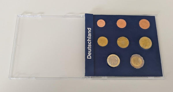 NL* GERMANIA EURO COINS SET 2002 8 Valori dal 2 EURO a 1 CENT FDC set come foto