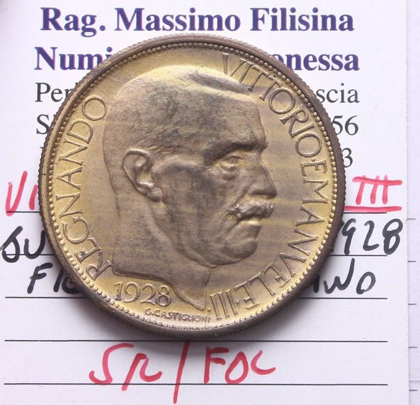 NL* VEIII BUONO 2 LIRE 1928 FIERA di MILANO SPL/FDC Perizia Filisina Massimo